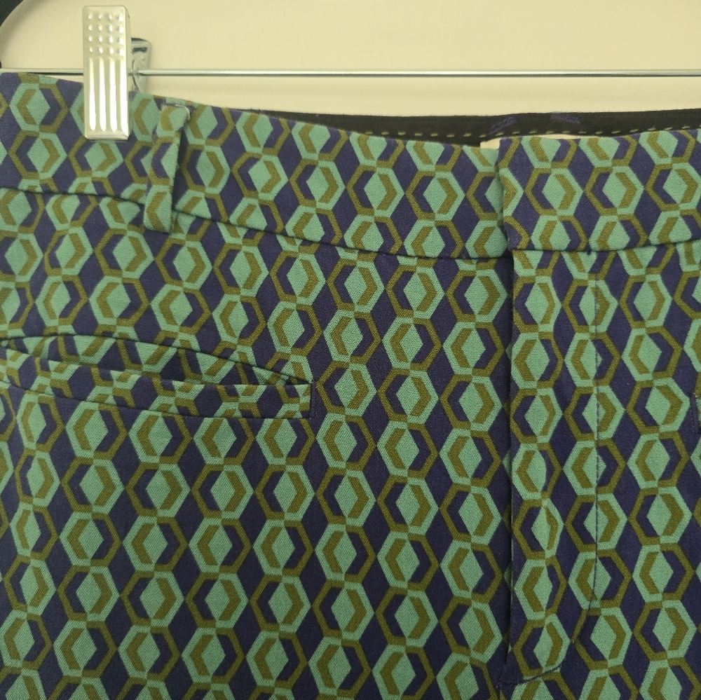 Anthropologie Green And Blue Pants